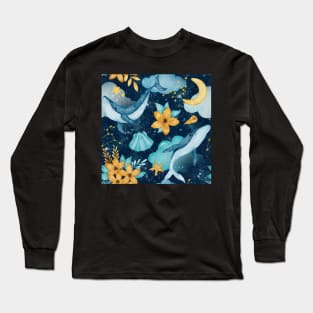 Wales underwater pattern Long Sleeve T-Shirt